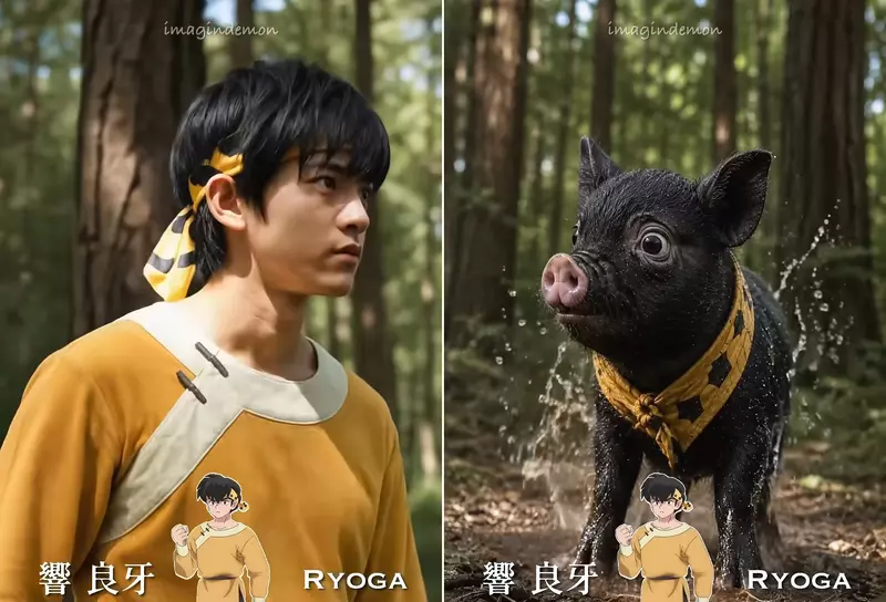 網友AI創作《亂馬1/2》若是將動畫中的人物真人化大概就長這個樣子 | 宅宅新聞